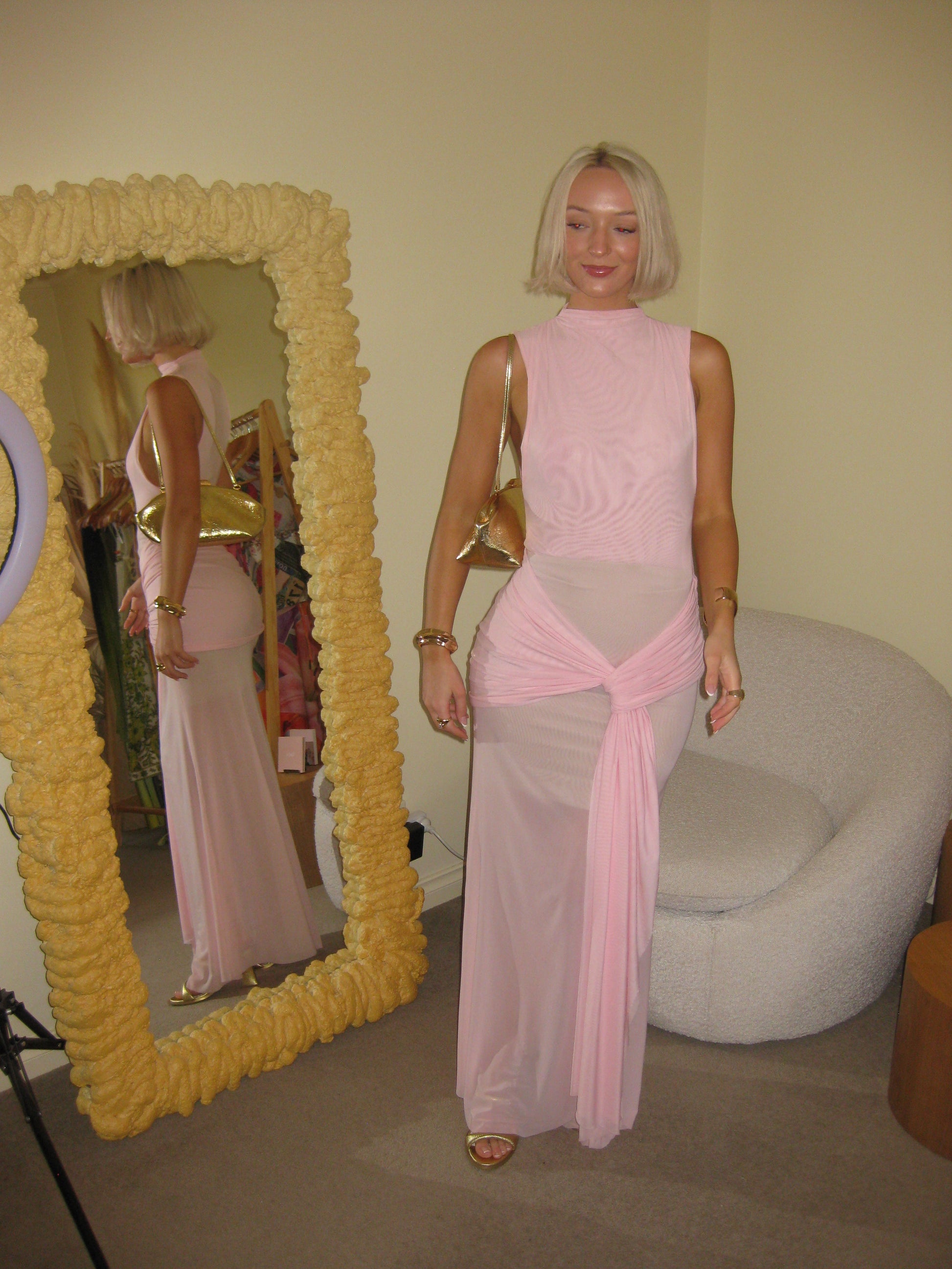 Effie Kats Roza maxi dress petal pink