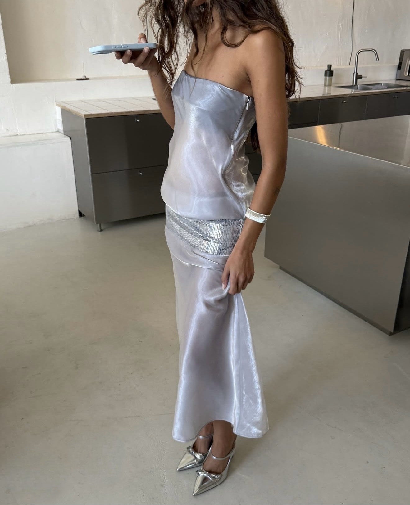 Mode mischief melt maxi dress moonwater