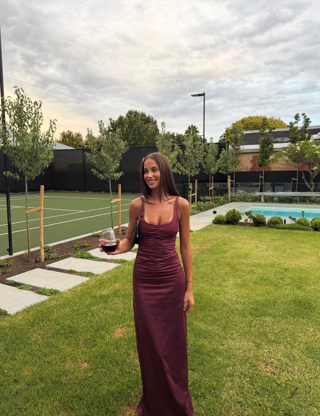 Ancegria Atlein gown plum