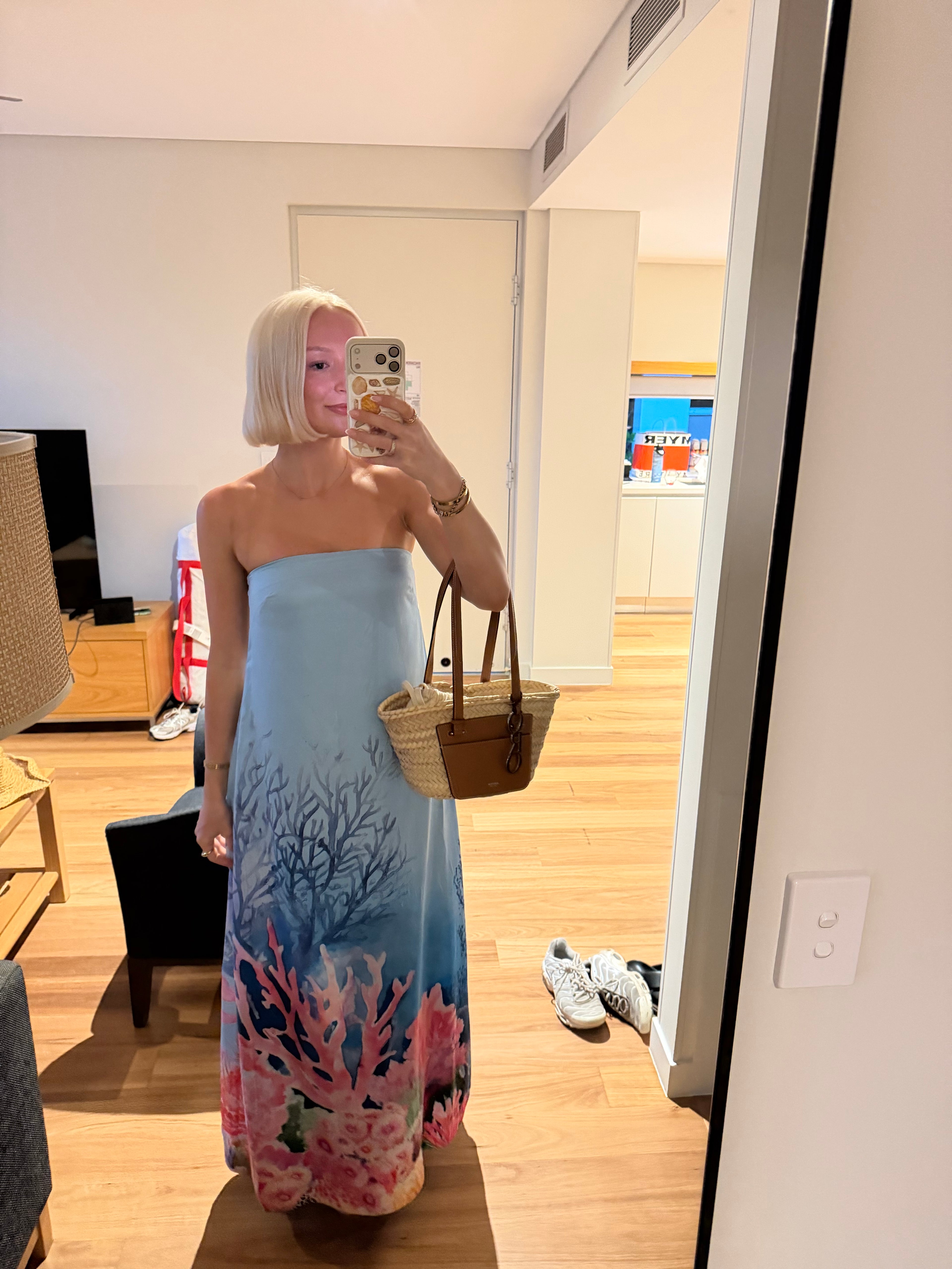 Aston studio Lucie dress arctic coral
