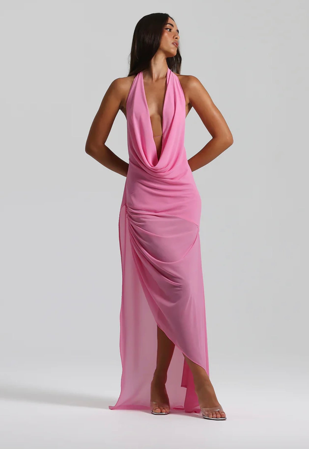 Natalie rolt Anastasia mini/maxi dress candy pink