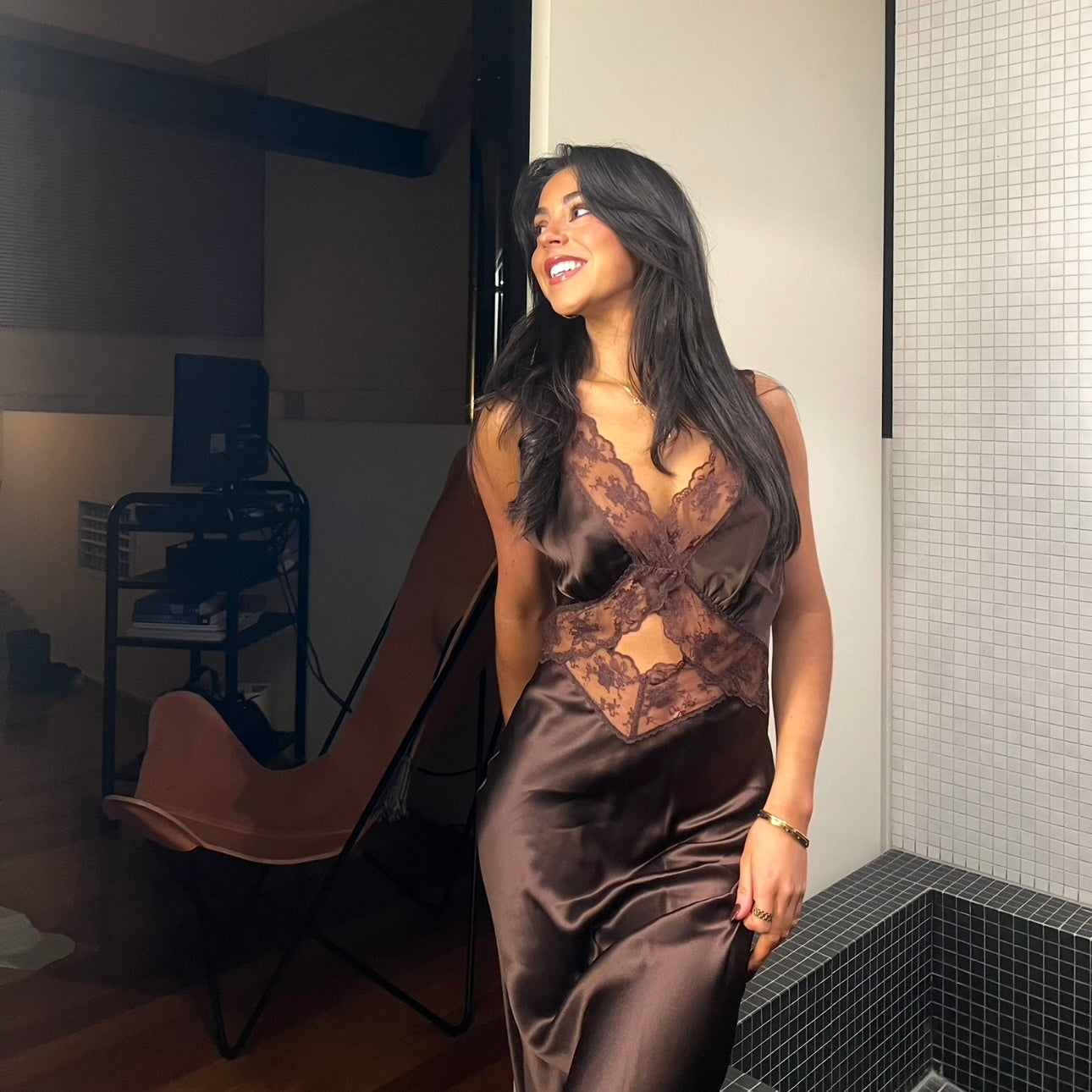 Sir the label Aries cut out gown