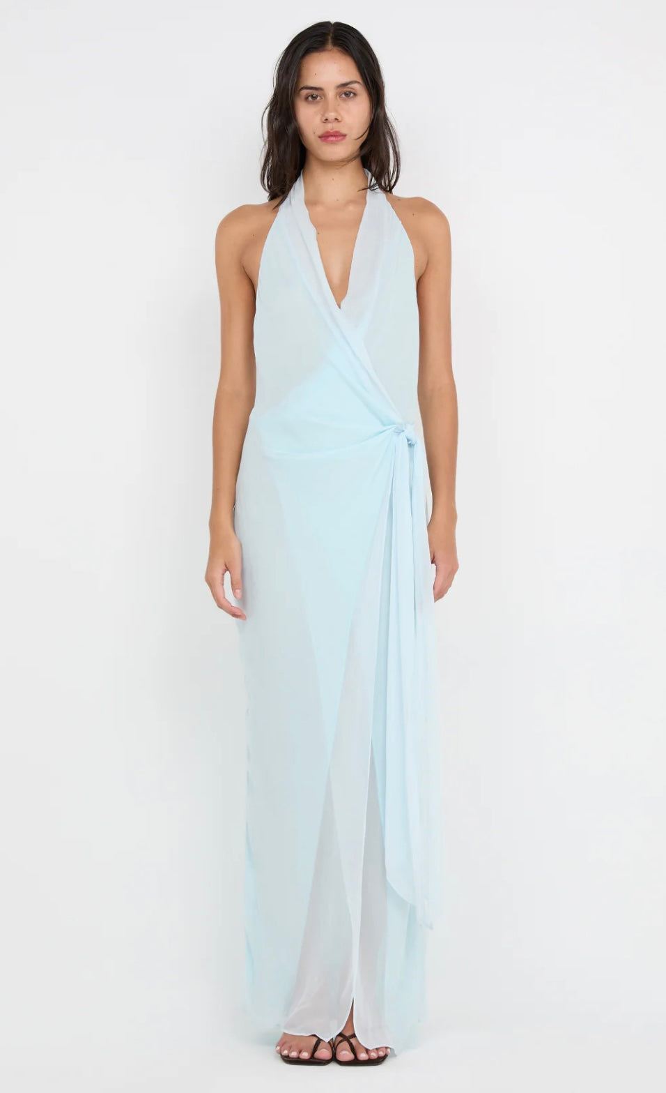 Bec and bridge Soneva wrap dress arctic blue