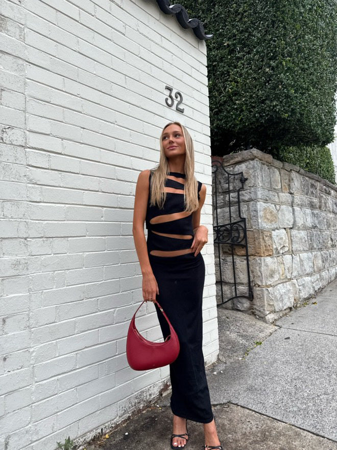 Christopher Esber slashed knit midi dress