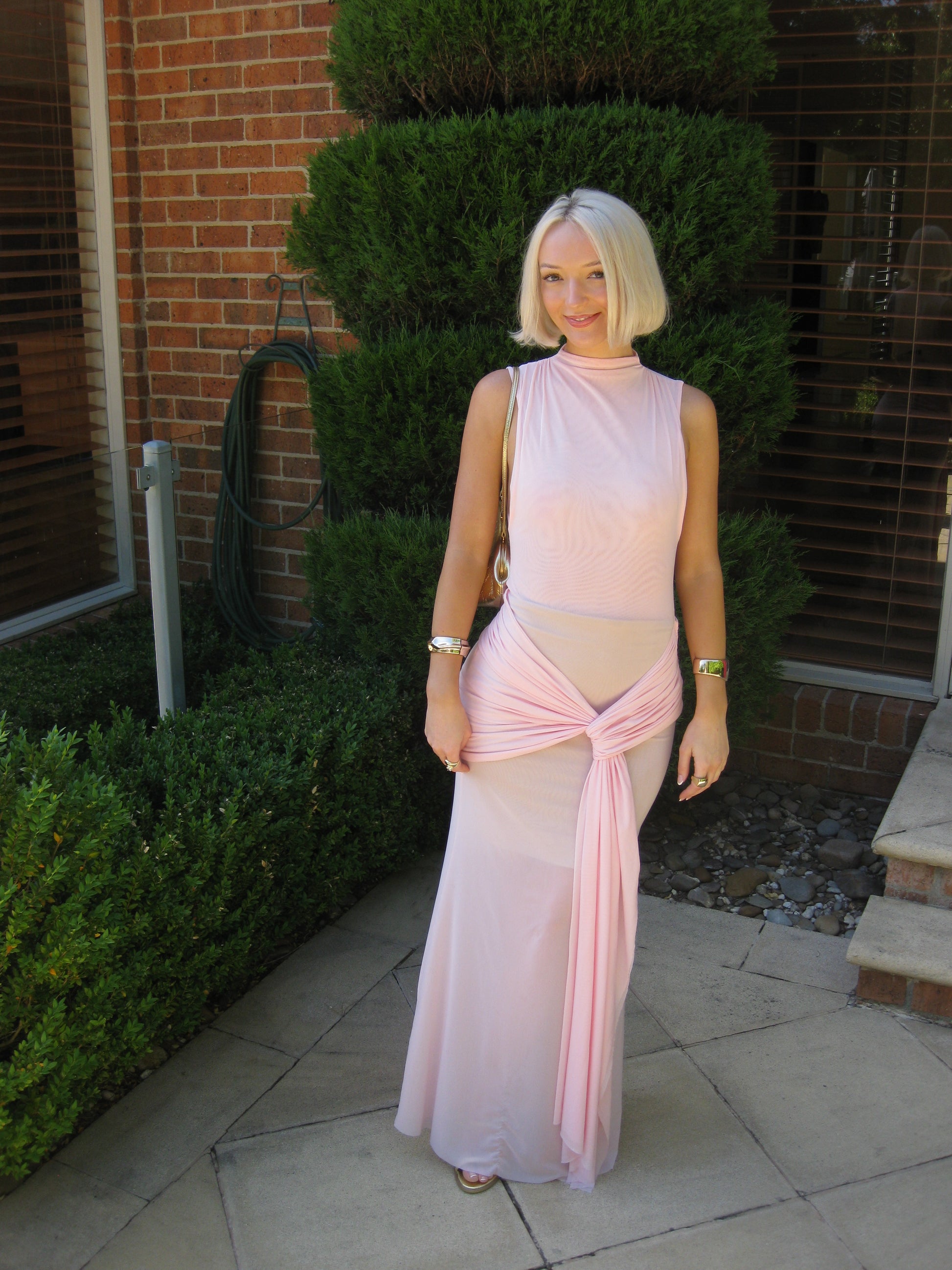 Effie Kats Roza maxi dress petal pink