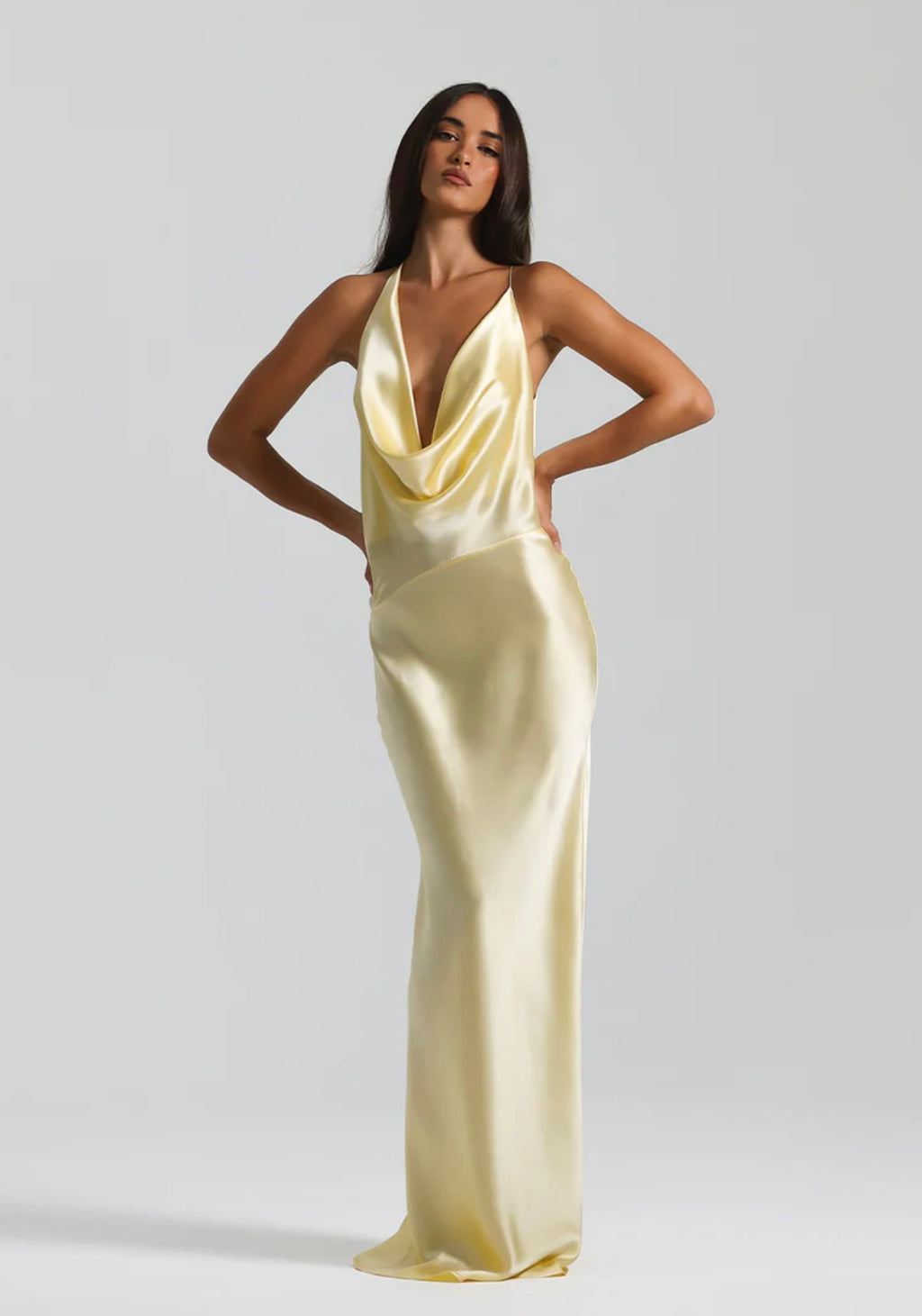 Natalie rolt Gabi gown lemon