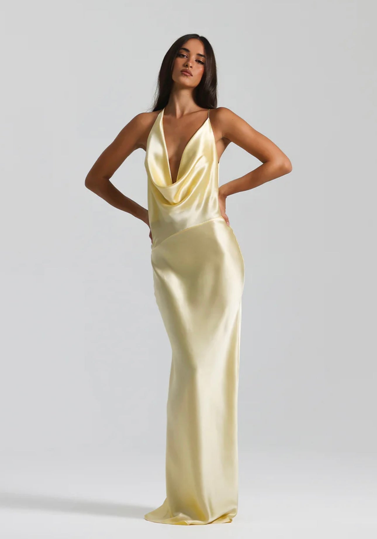Natalie rolt Gabi gown lemon