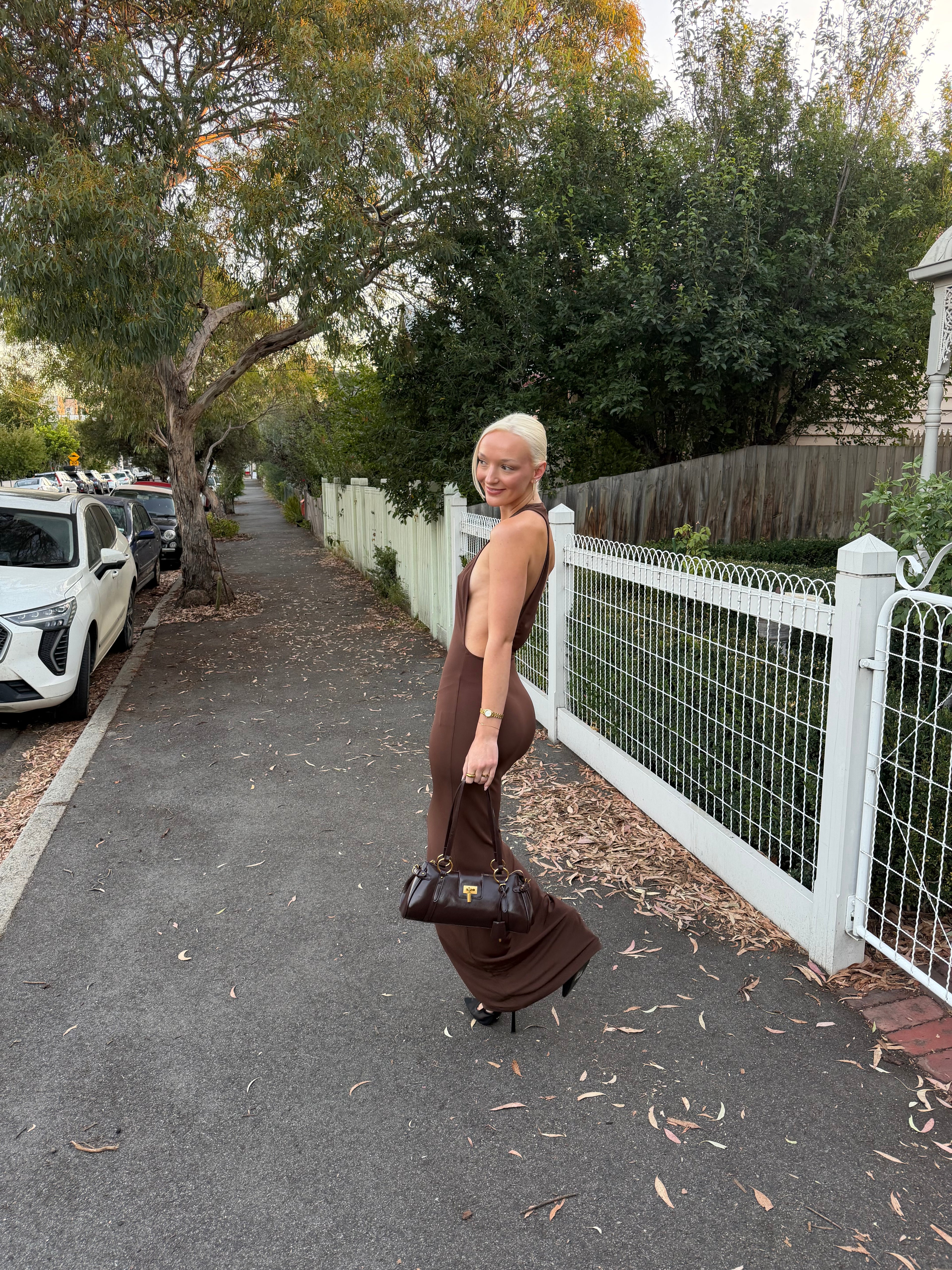 Henne Ophelia tank dress cocoa