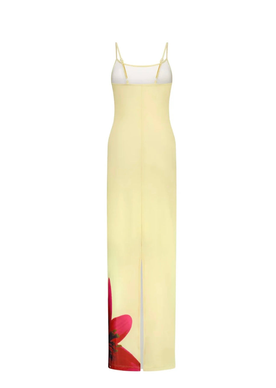 With Harper Lu lily slip dress lemon