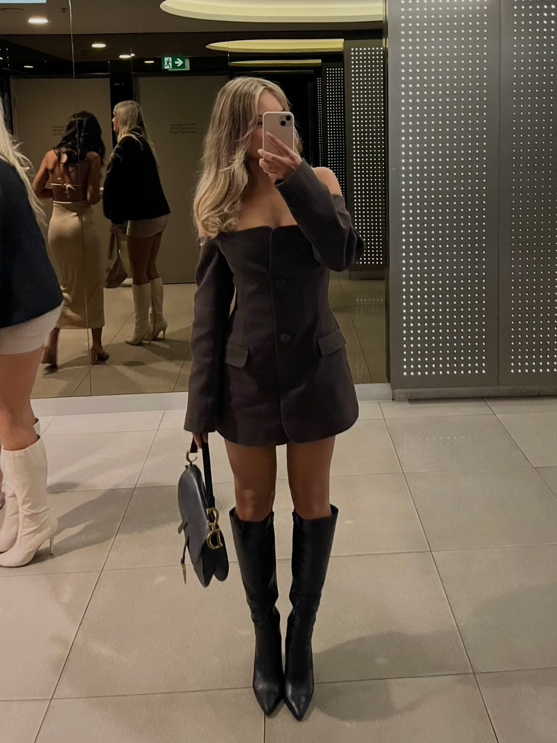 Sir the label Sandrine tailored mini dress brown