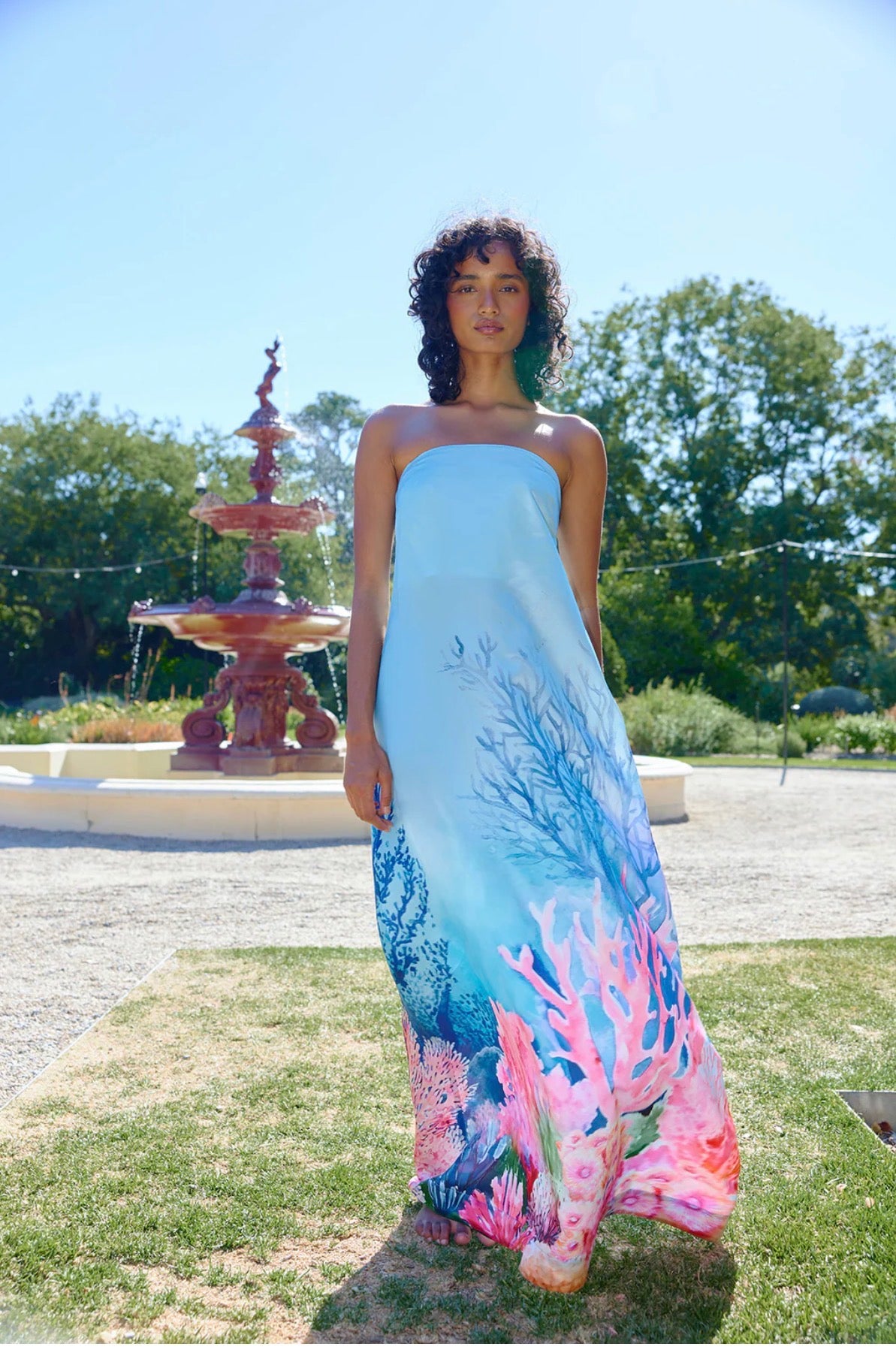 Aston studio Lucie dress arctic coral