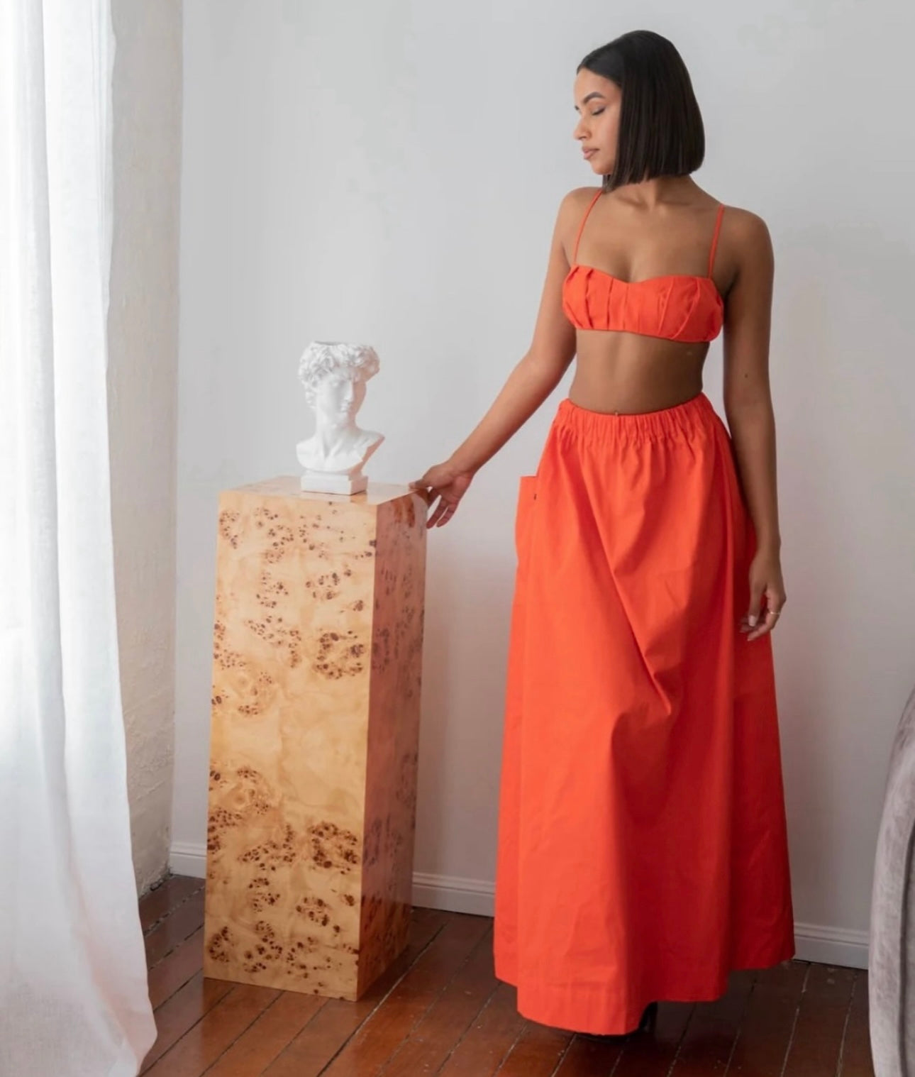 Sir the label anja set mandarin red
