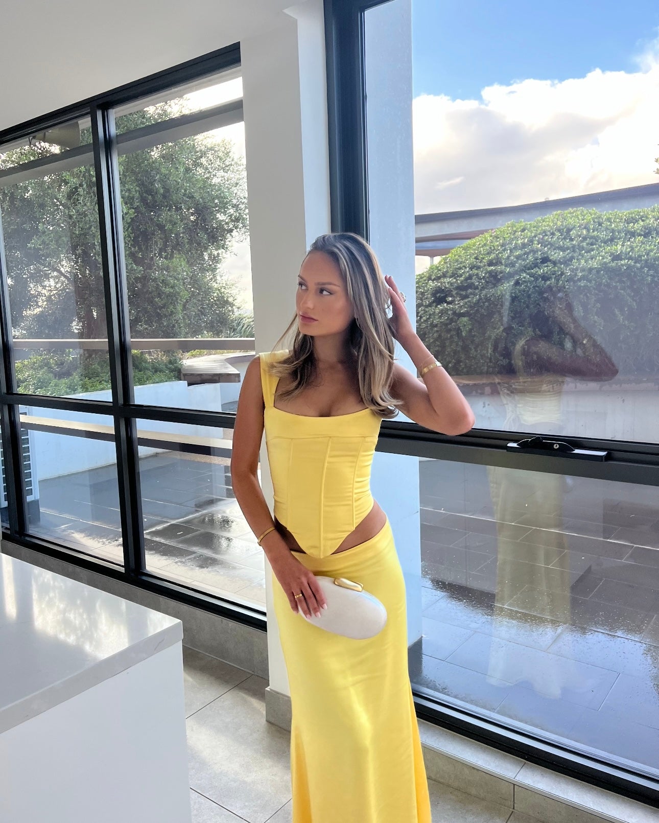 I am Delilah Valerie corset & maxi skirt daffodil