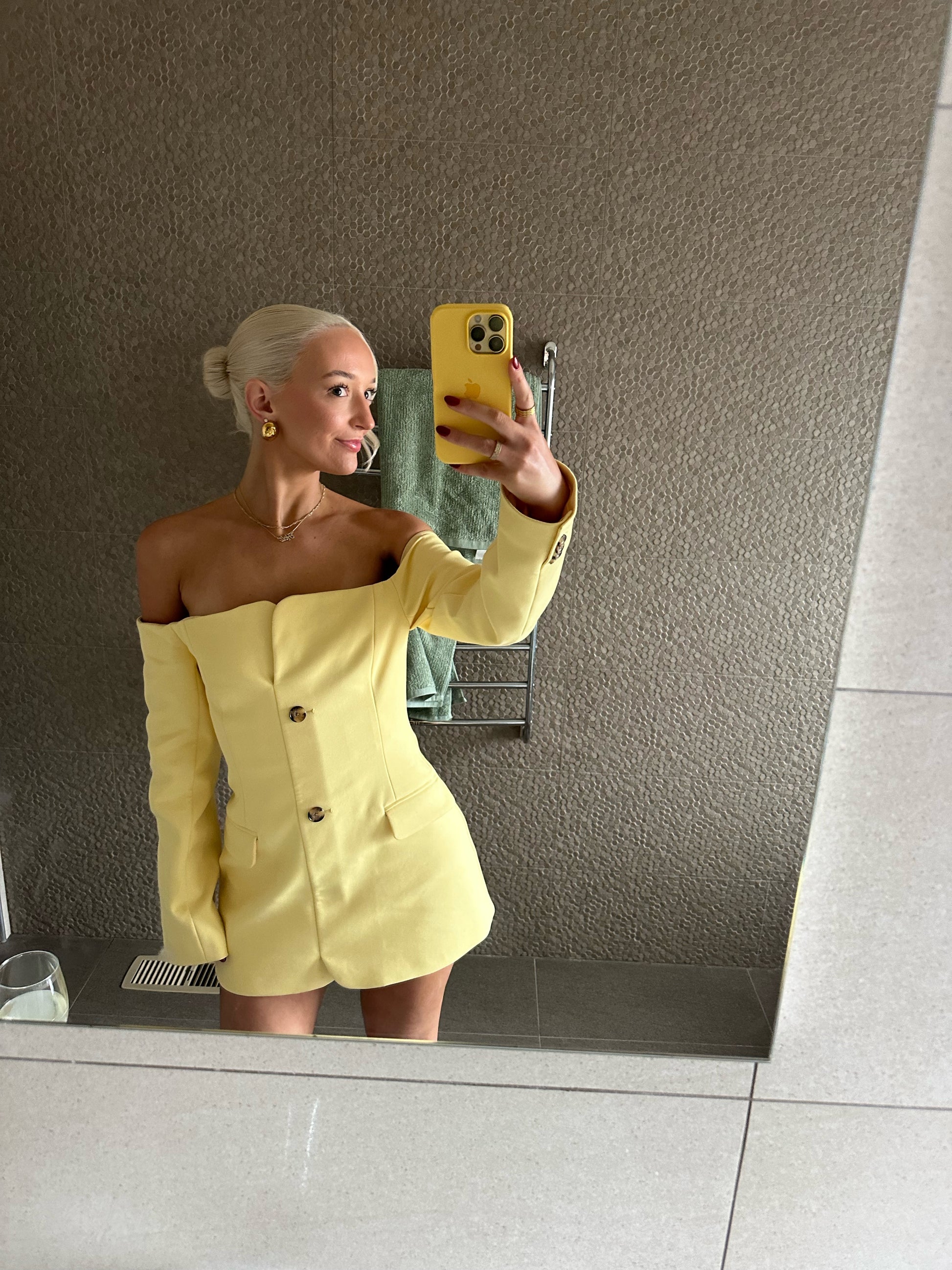 Sir the label Sandrine tailored mini dress yellow