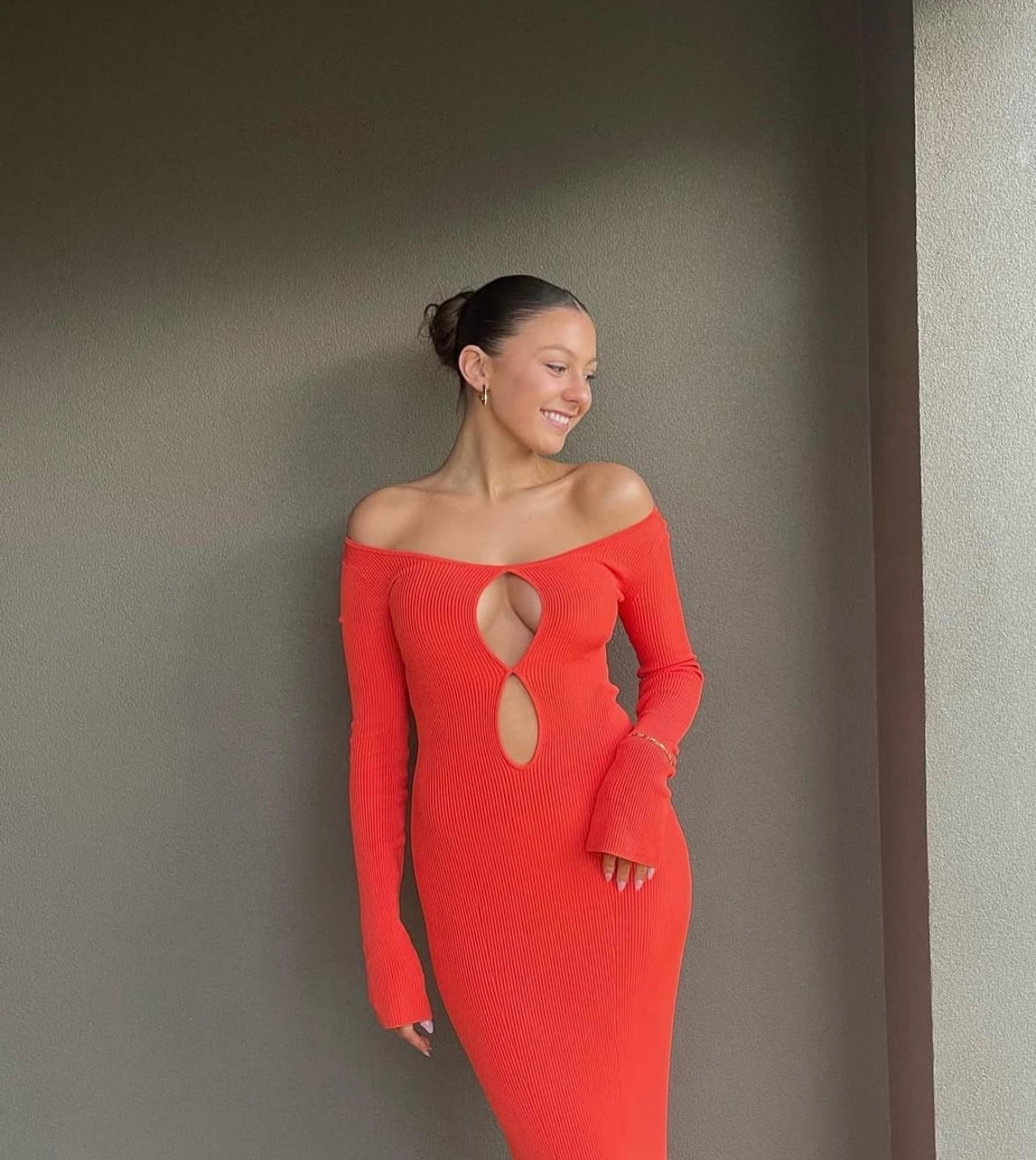 Sir the label petit palace midi dress red