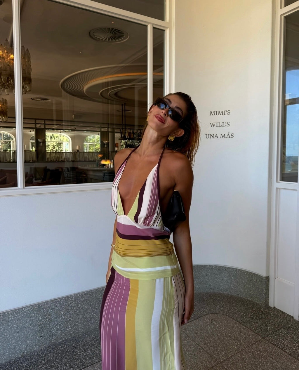 Sir the label Fontana halter cami & midi skirt