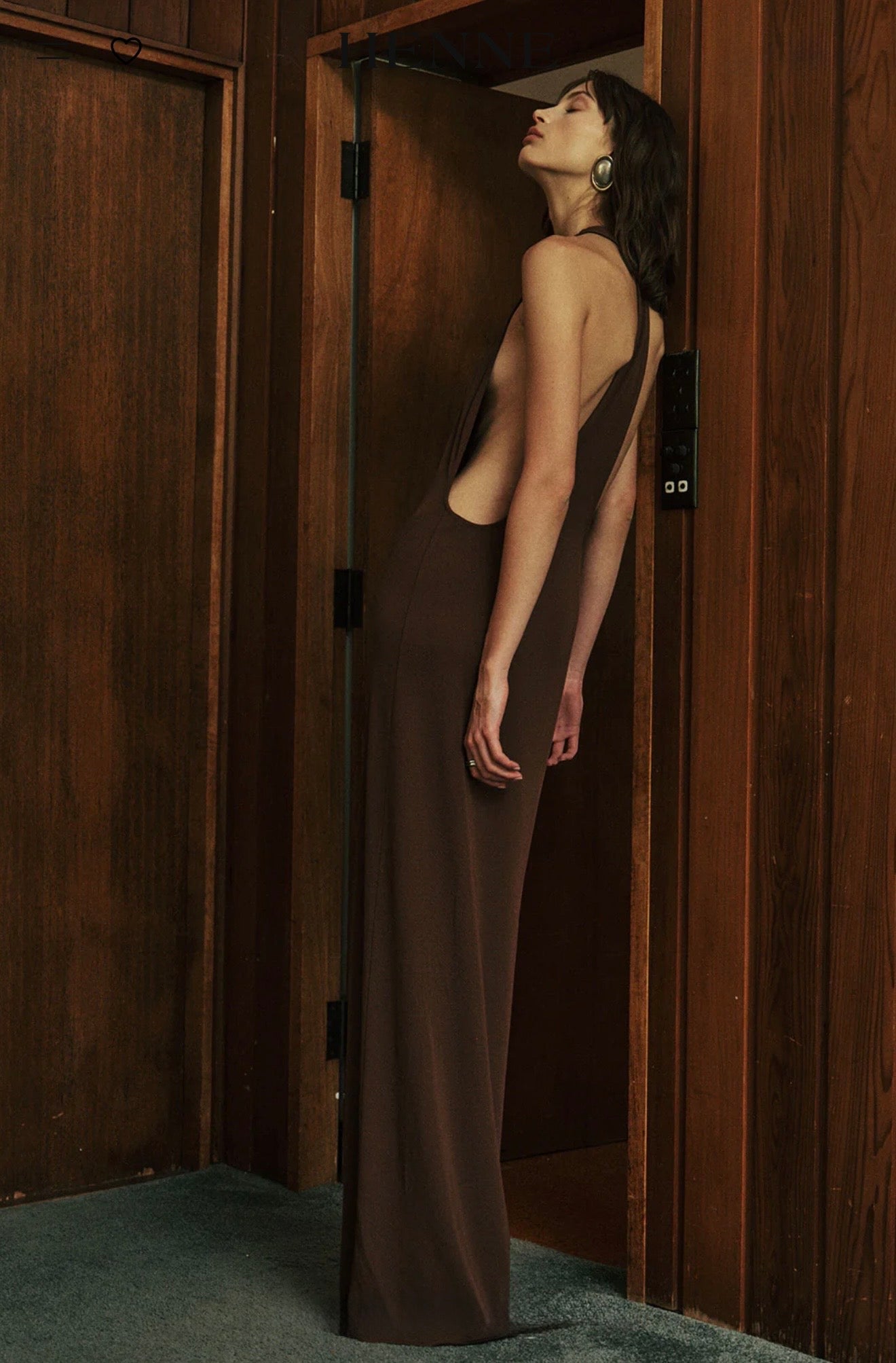 Henne Ophelia tank dress cocoa