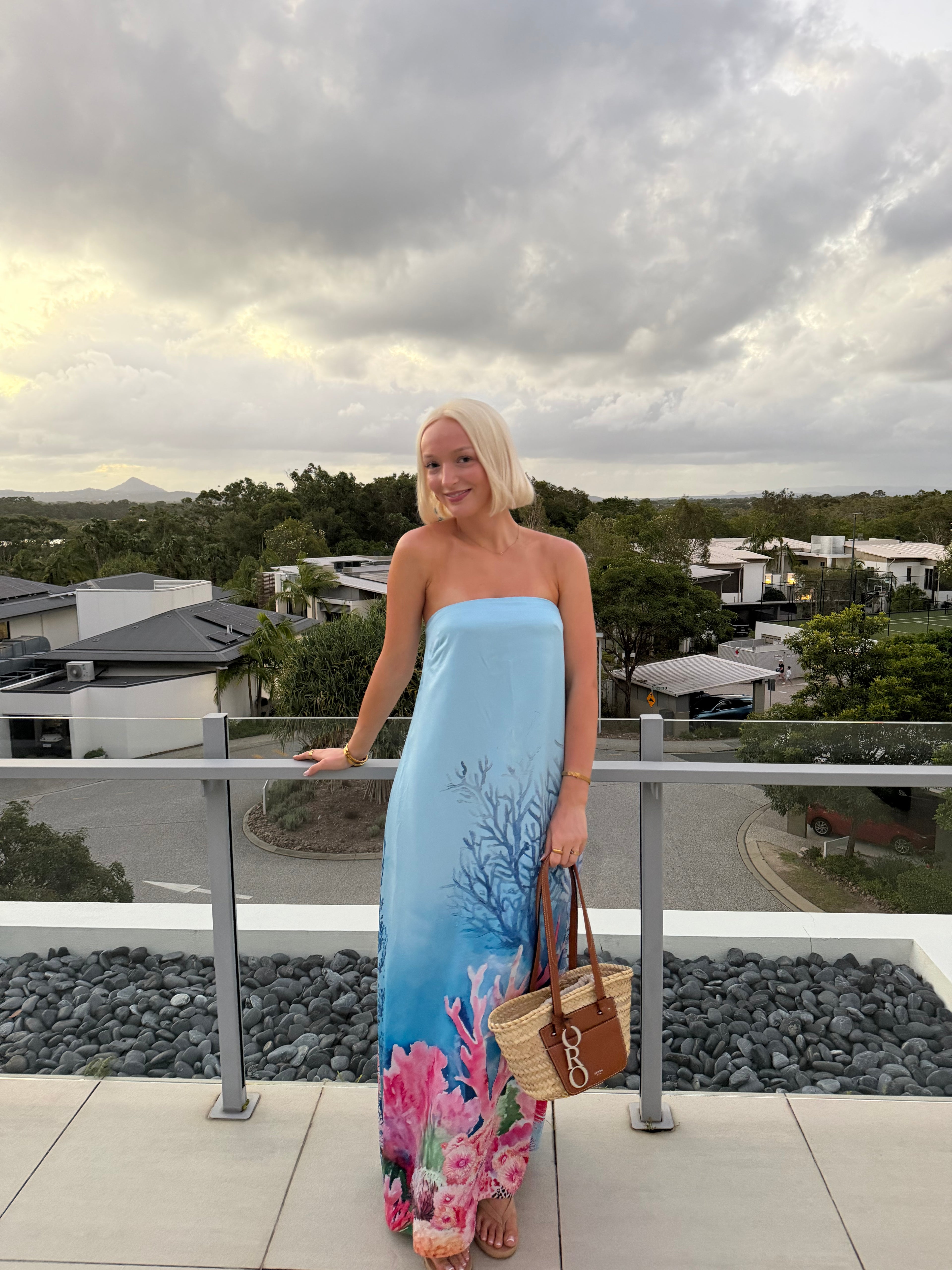 Aston studio Lucie dress arctic coral