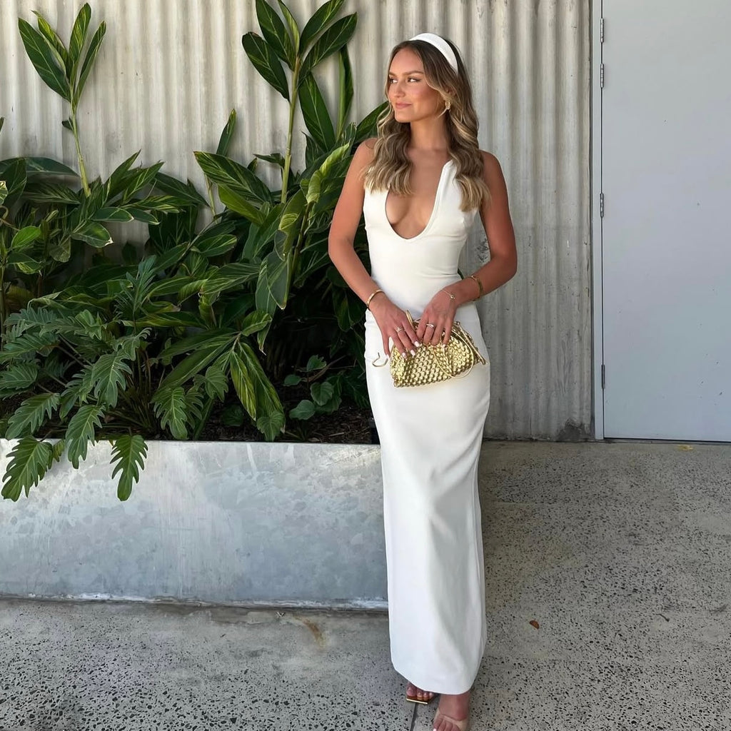 House of cb eleanora plunge maxi dress