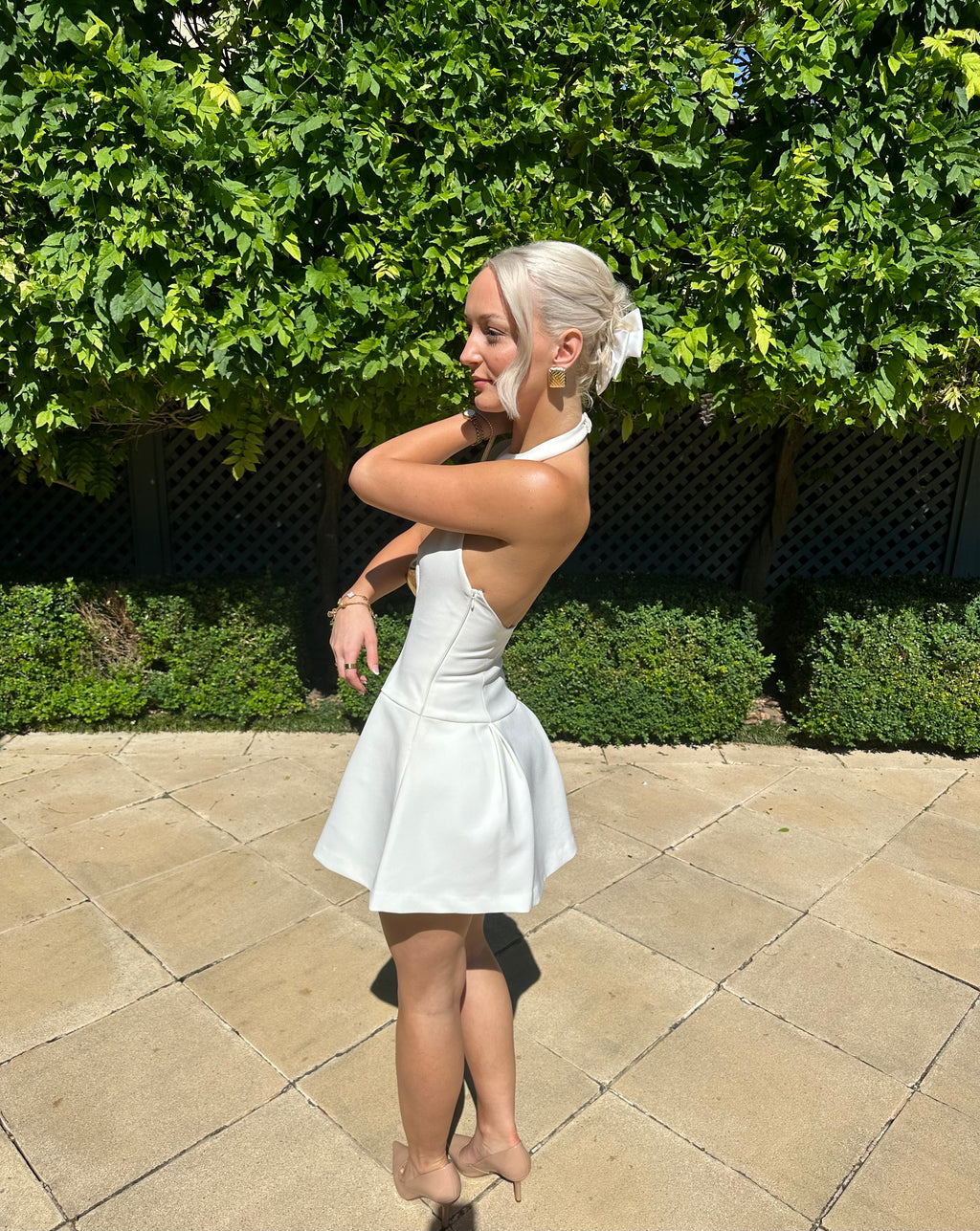 Odd muse the ultimate muse dropped hem mini dress white