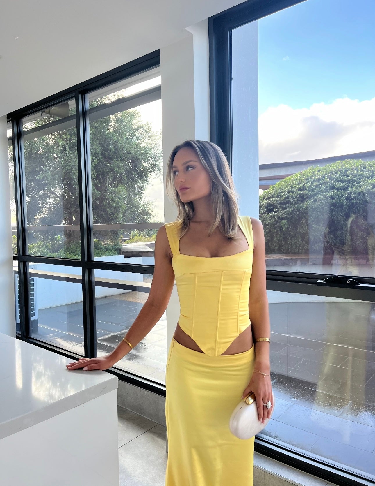 I am Delilah Valerie corset & maxi skirt daffodil