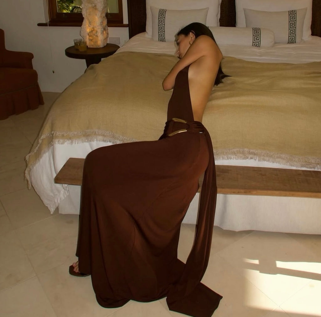 Ancegria Gaia gown brown