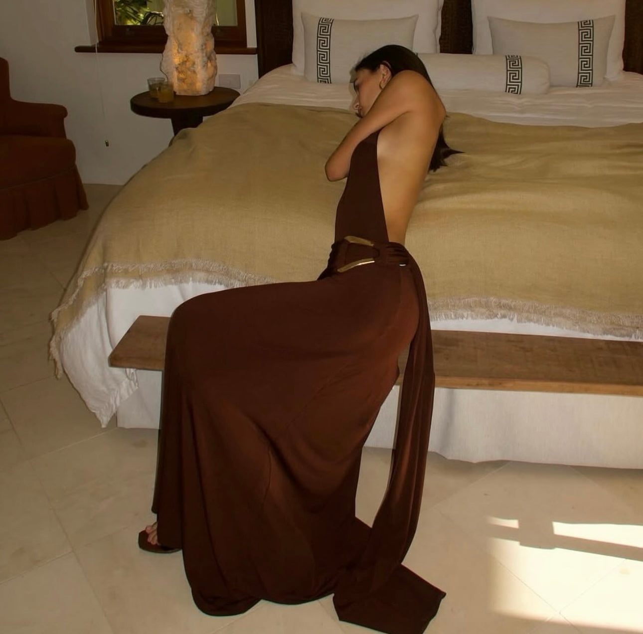 Ancegria Gaia gown brown