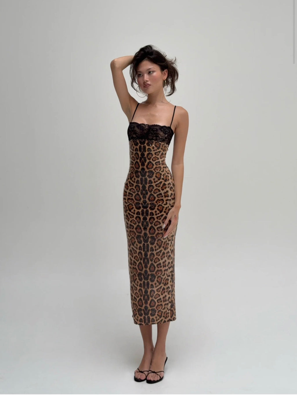 Mali Marea chui midi dress