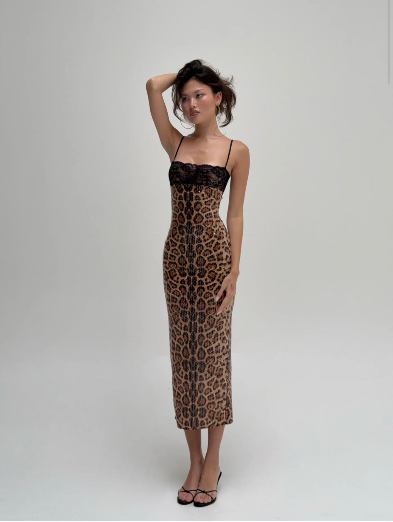 Mali Marea chui midi dress