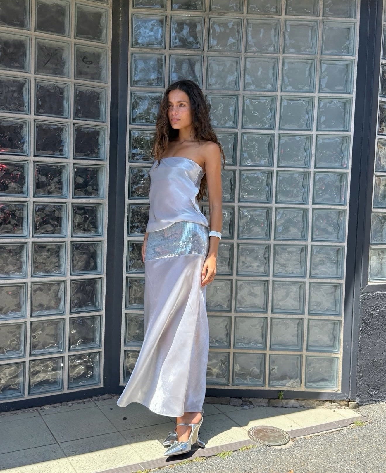 Mode mischief melt maxi dress moonwater