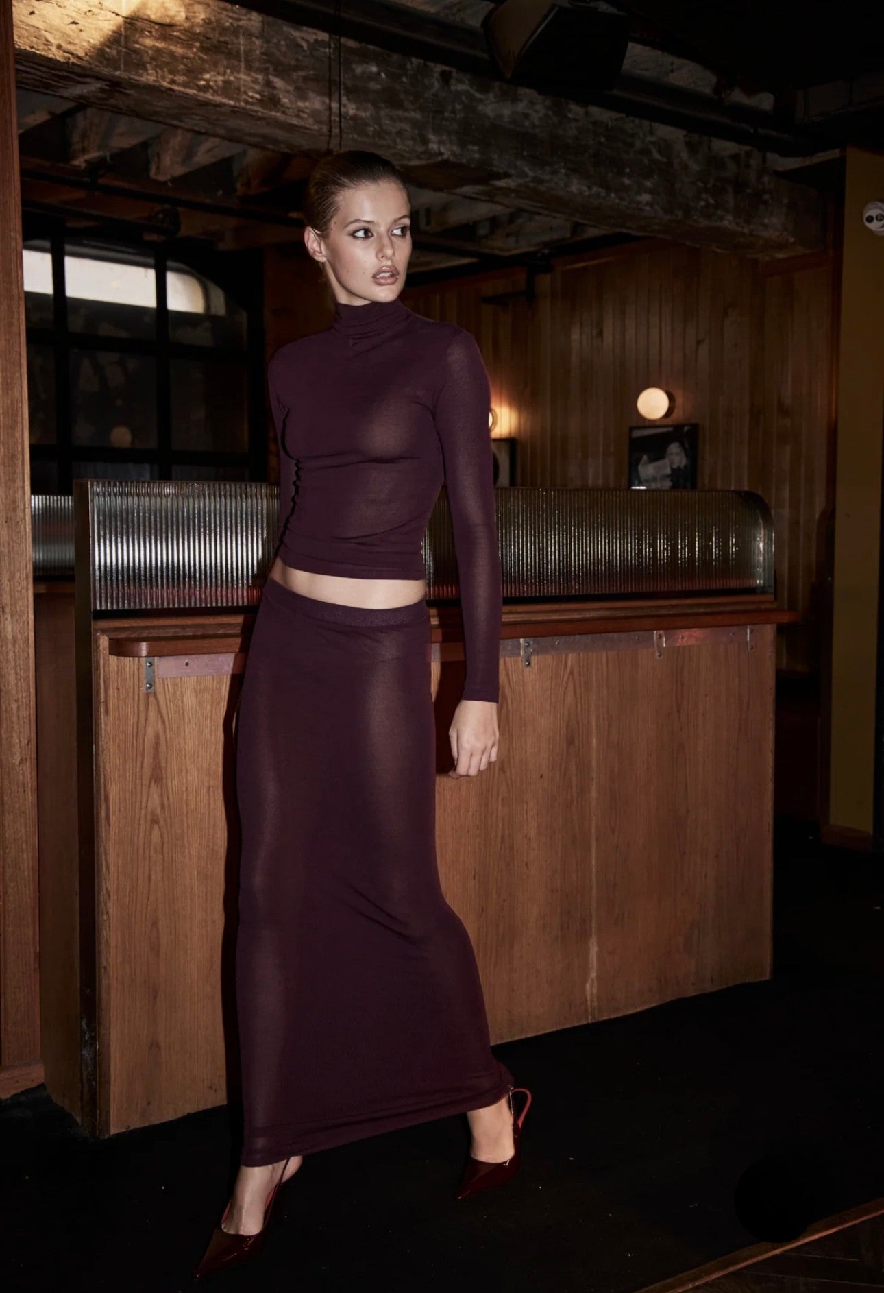 Bayse brand Airlie top & shay skirt plum