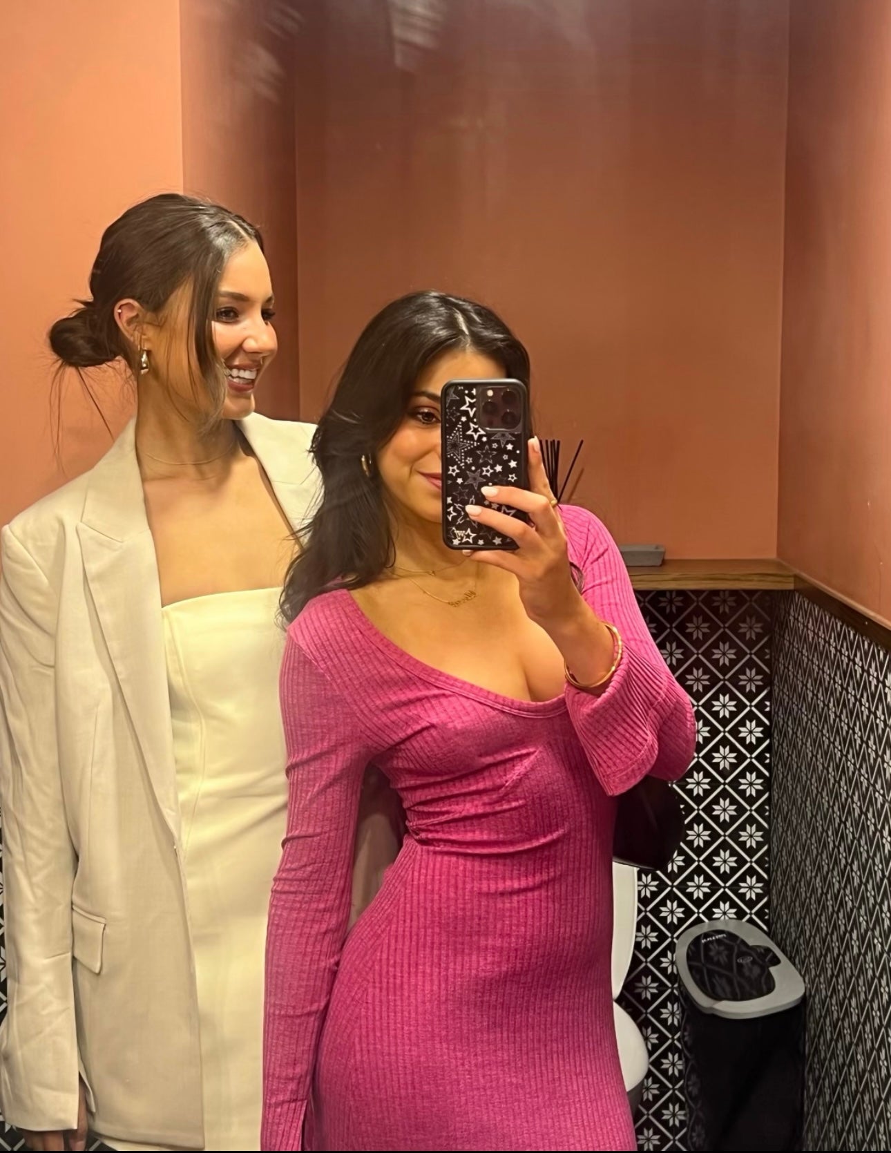 With Harper Lu fuchsia ribbed maxi dress