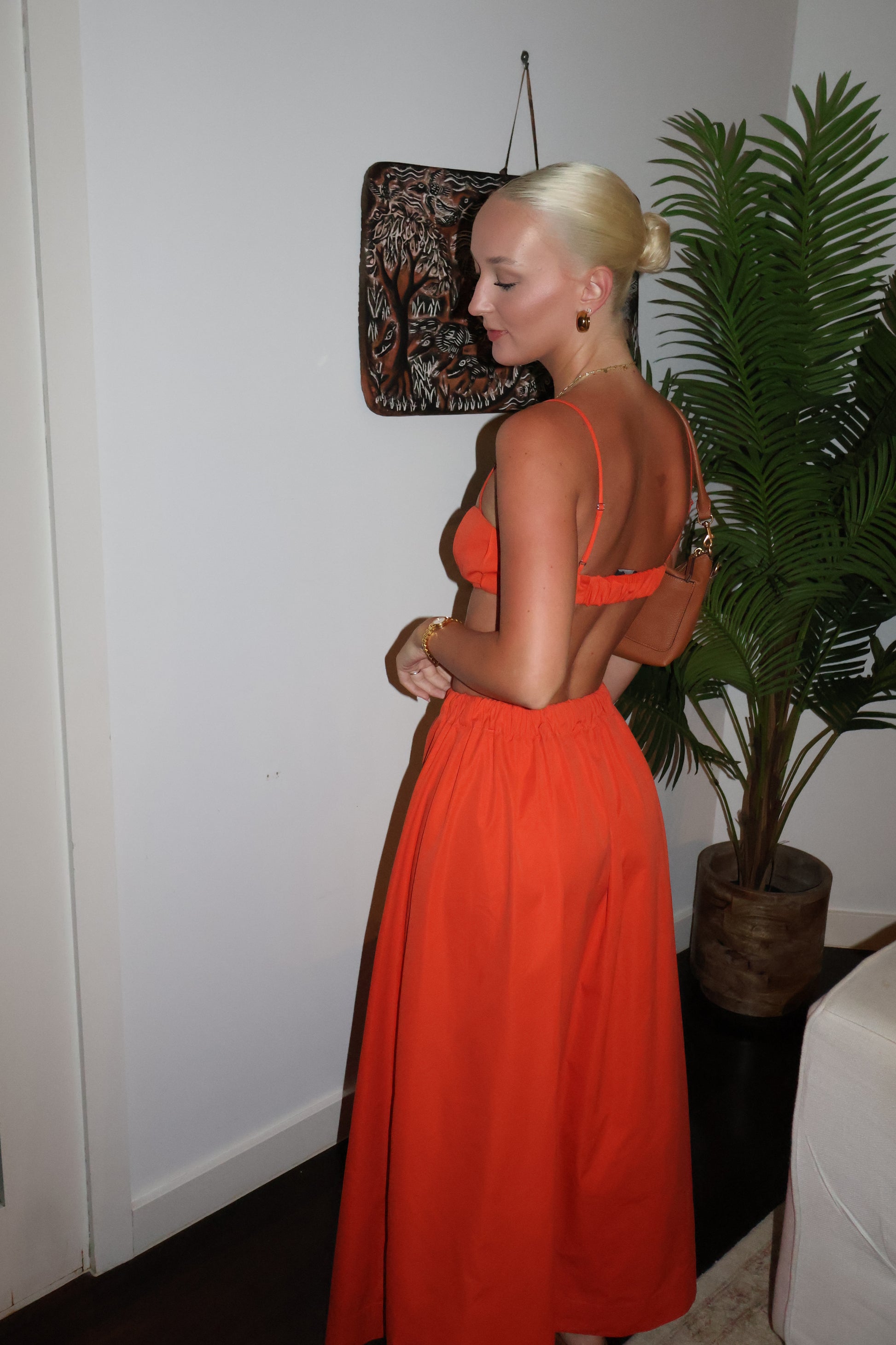 Sir the label anja set mandarin red