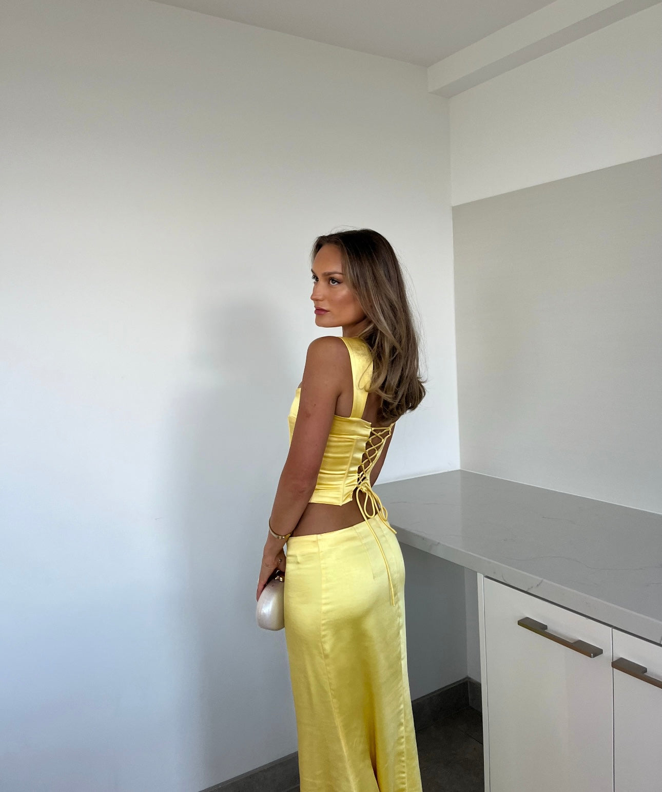 I am Delilah Valerie corset & maxi skirt daffodil