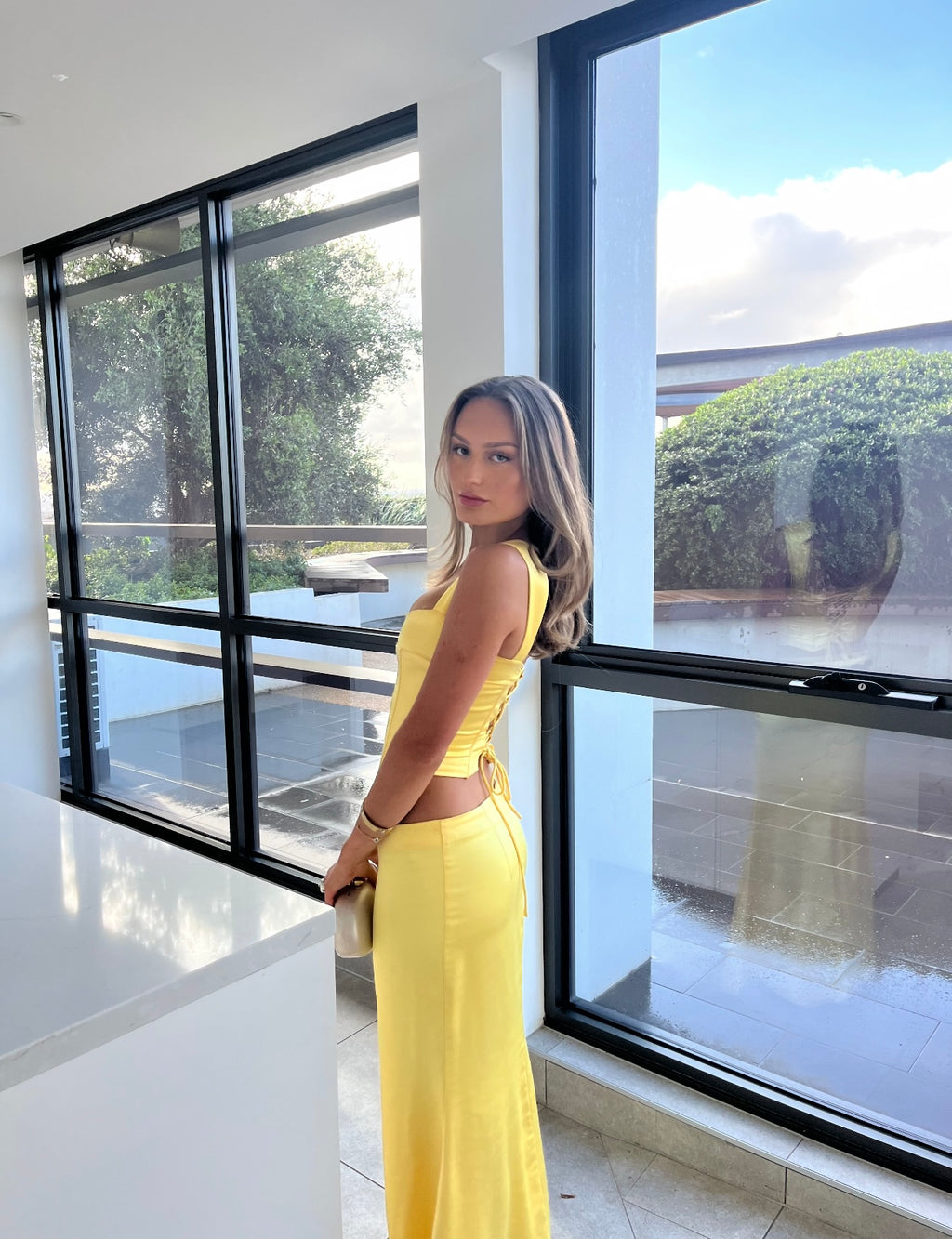 I am Delilah Valerie corset & maxi skirt daffodil