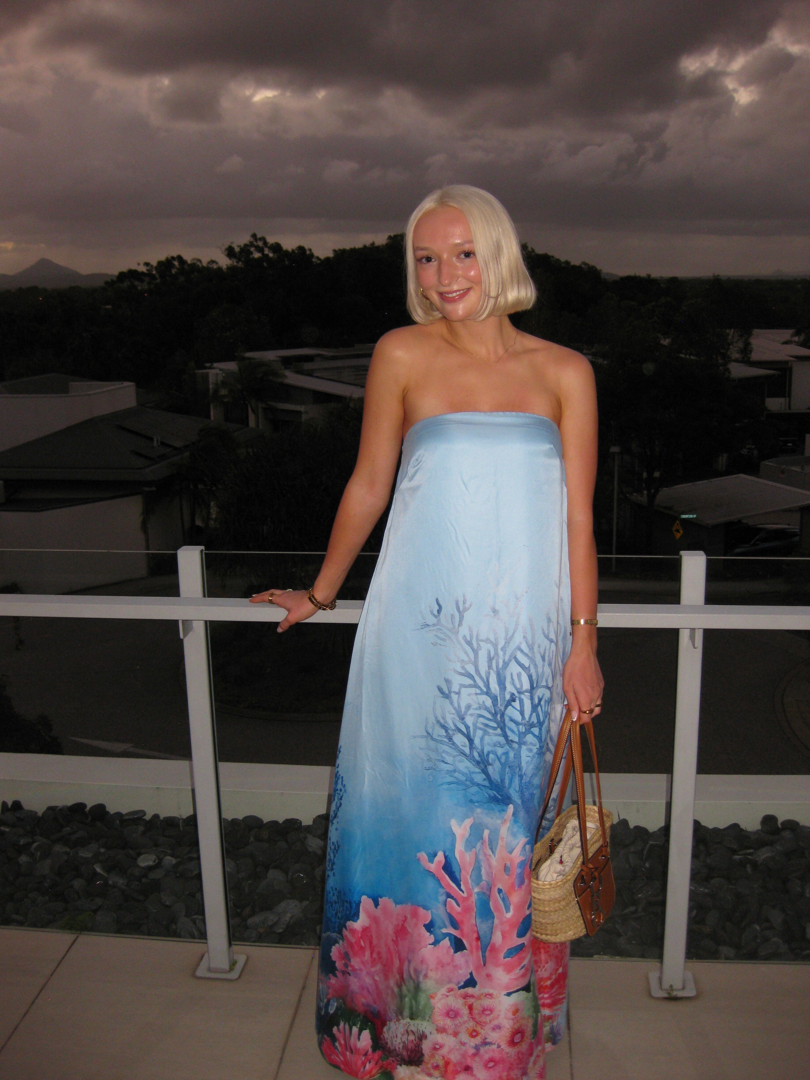 Aston studio Lucie dress arctic coral