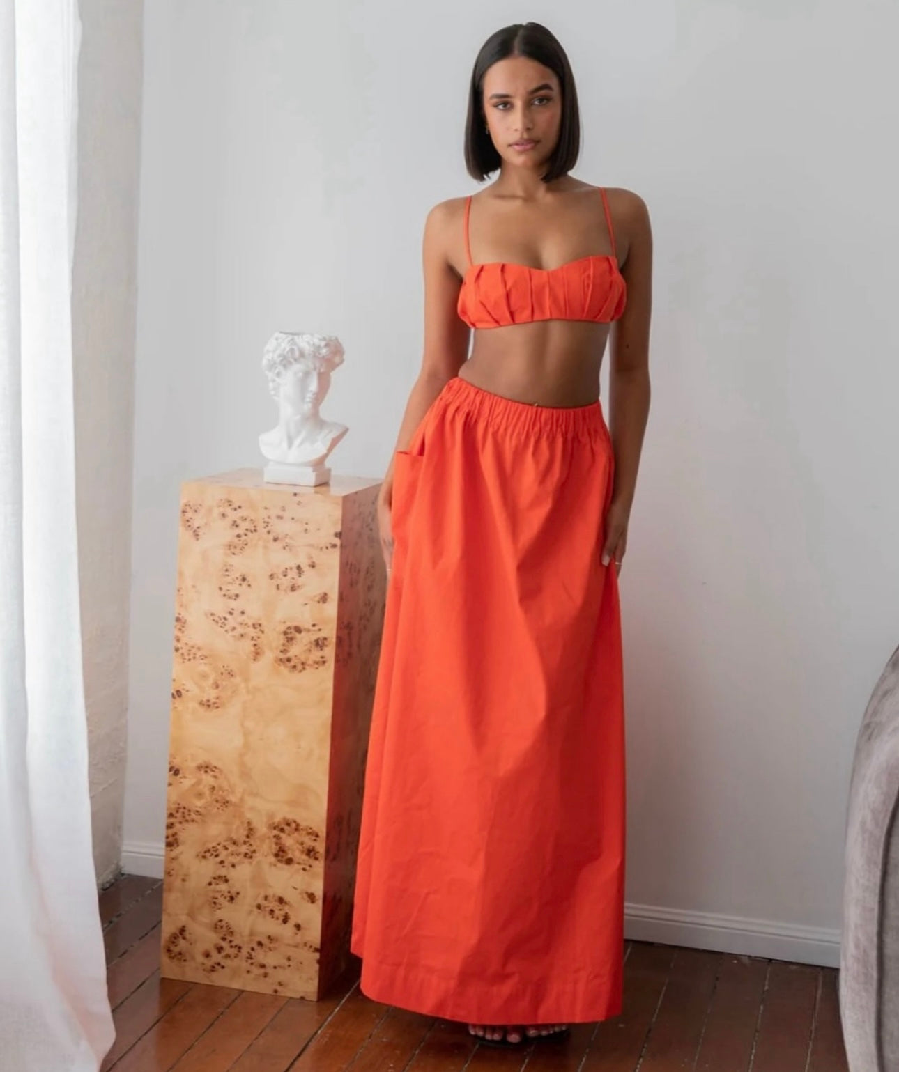 Sir the label anja set mandarin red