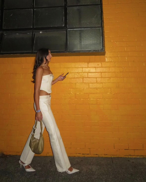 Dion lee denim corset & pants natural