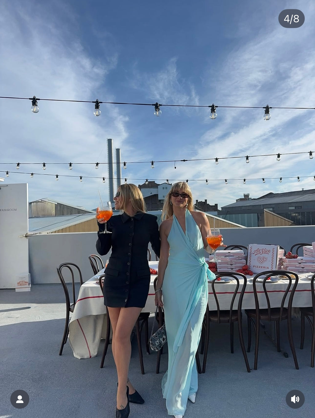 Bec and bridge Soneva wrap dress arctic blue