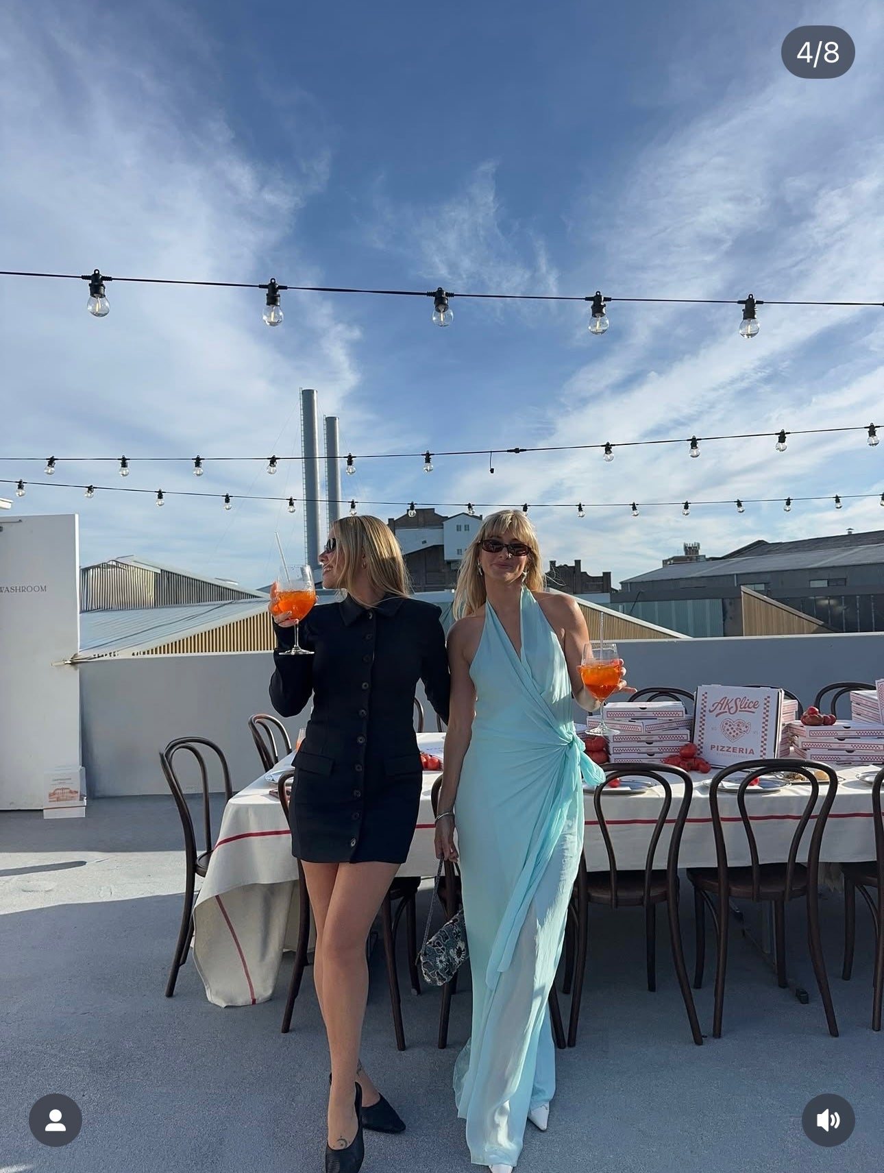 Bec and bridge Soneva wrap dress arctic blue