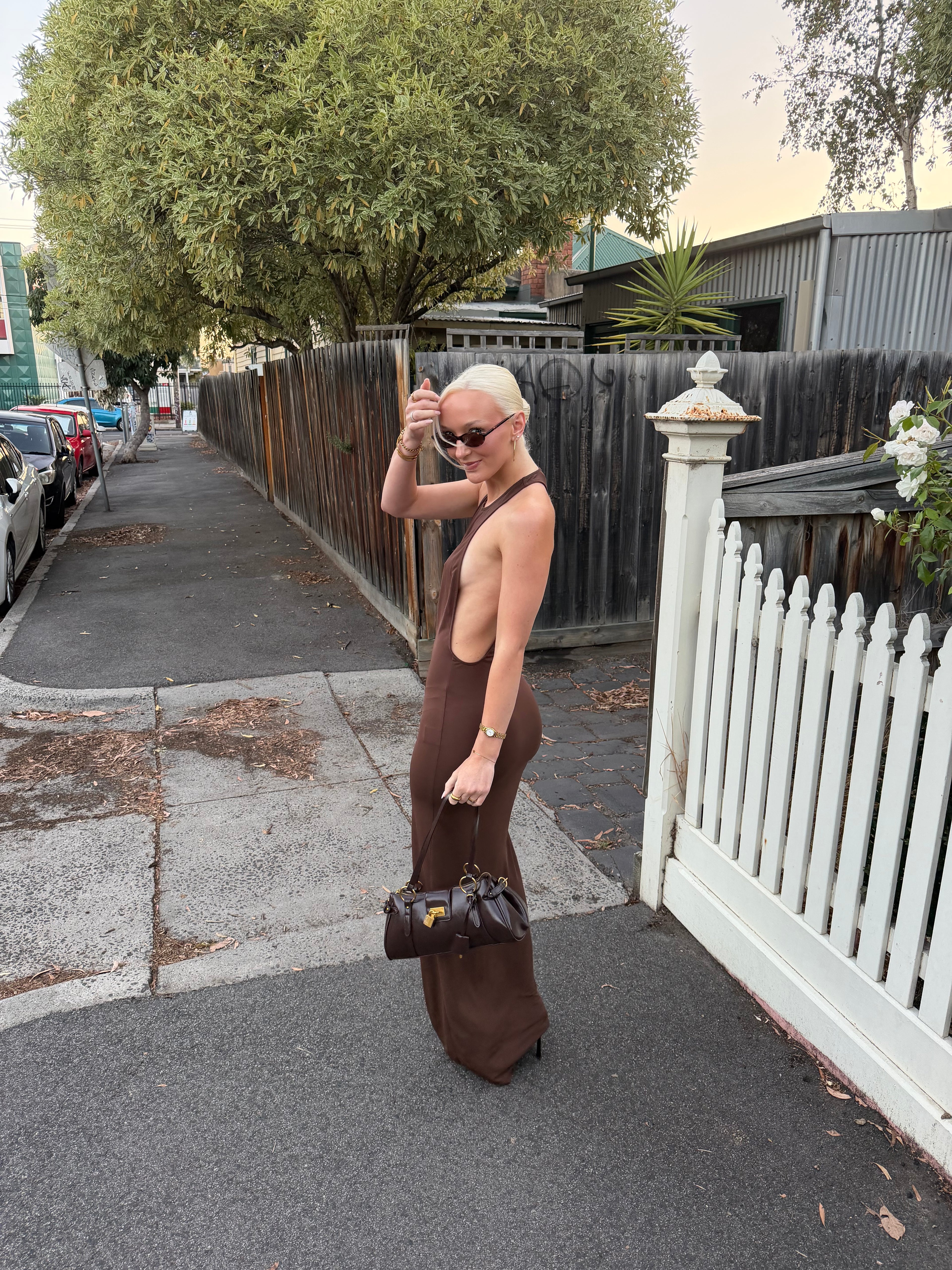 Henne Ophelia tank dress cocoa