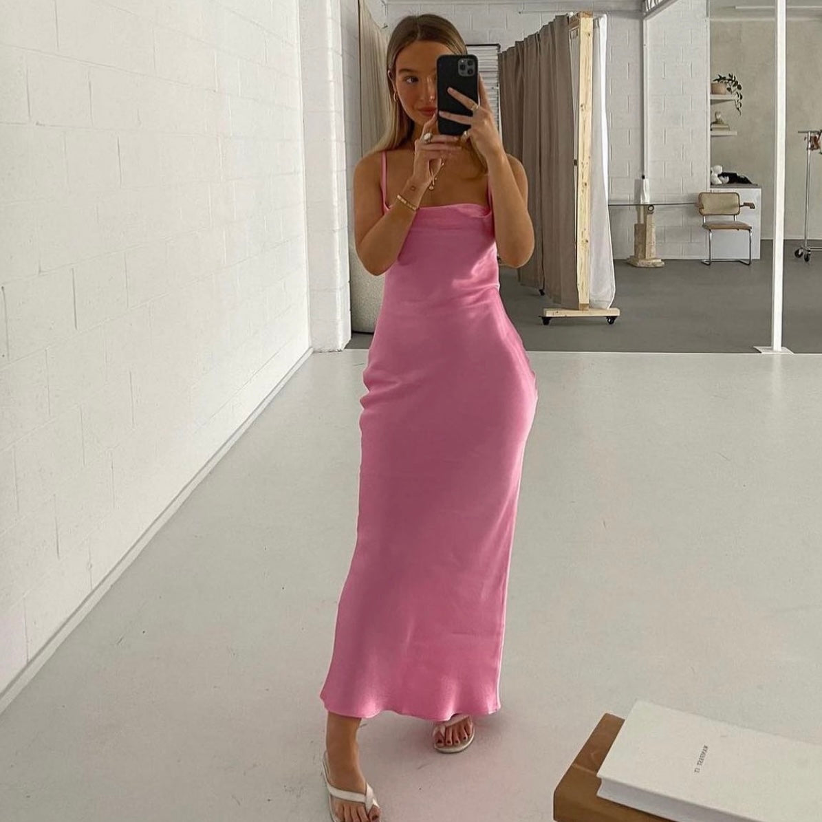 Bec and Bridge malyka maxi dress candy pink