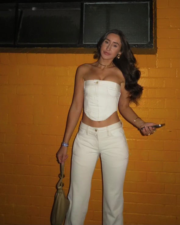 Dion lee denim corset & pants natural
