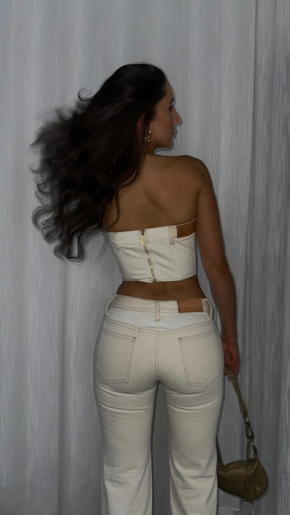 Dion lee denim corset & pants natural