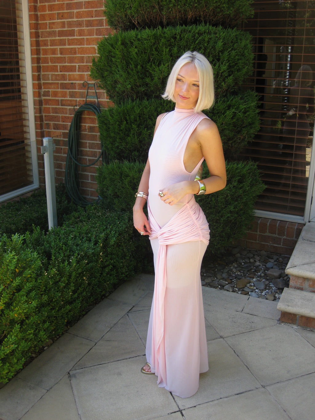 Effie Kats Roza maxi dress petal pink