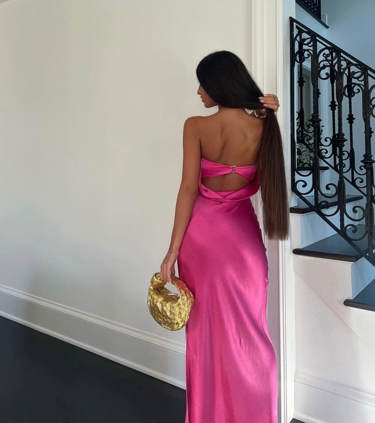 Bec and Bridge moon dance strapless dress pink